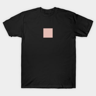 Minimalist pale dusty pink colorblock T-Shirt